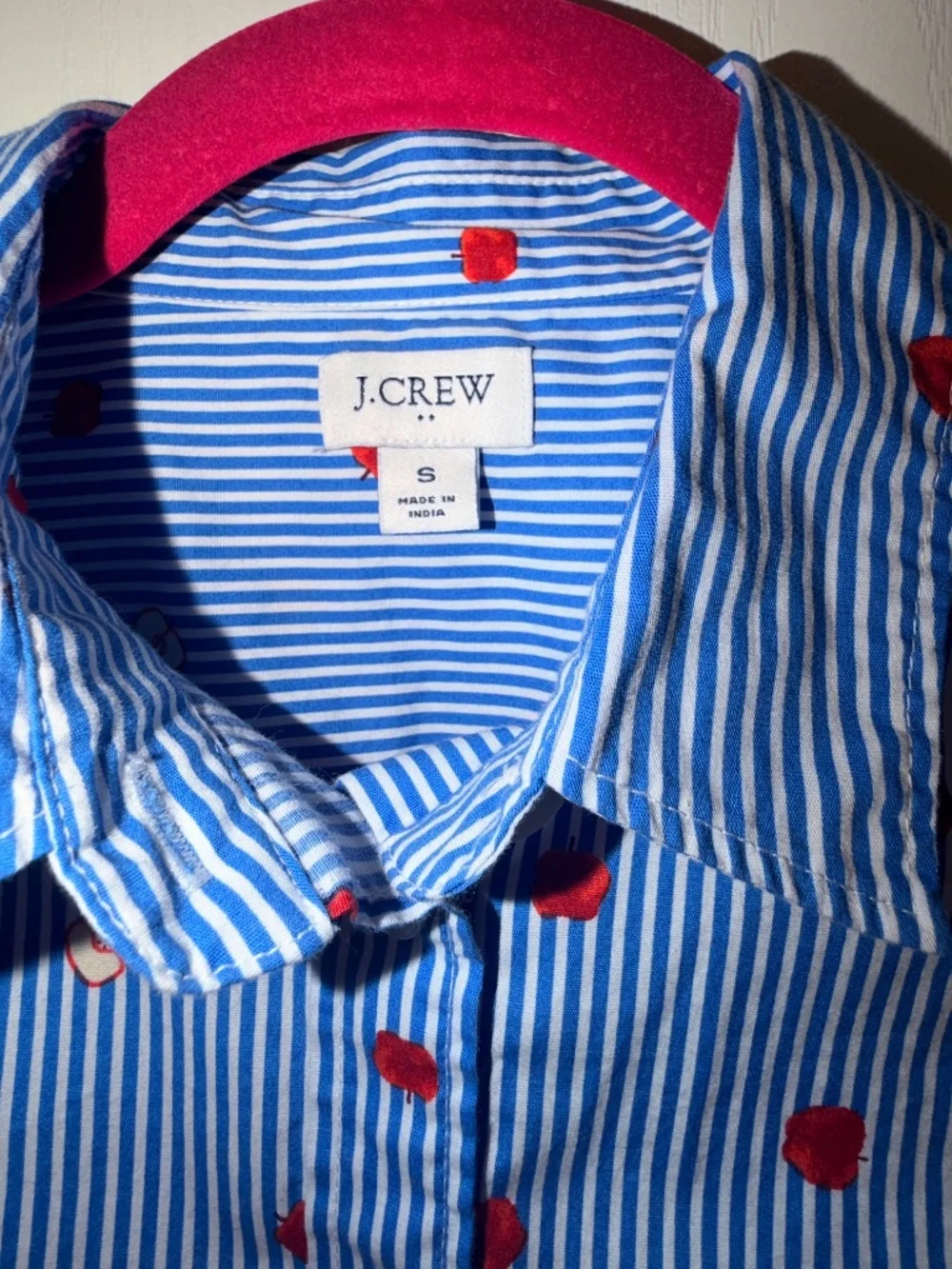 J. Crew Apple Button-Down Shirt – Size Small - Picture 2 of 3